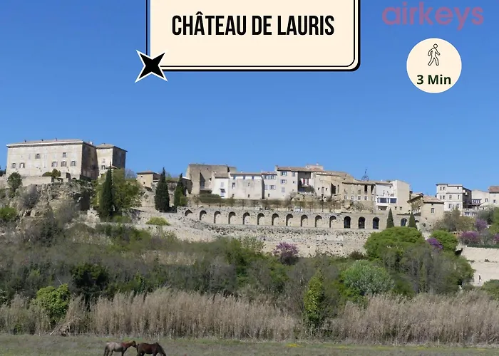 L'Intemporelle - Ideal Famille En Escapade En Provence Ou Trio Pro - 3 Espaces Prives - Centre Lauris - Pertuis 19Min - Aix 45Min - Wifi Hd - Animaux Acceptes